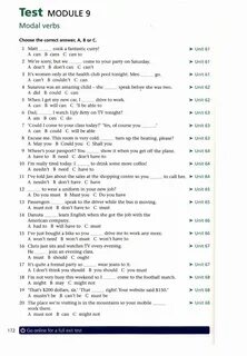 Choose the correct modal verb