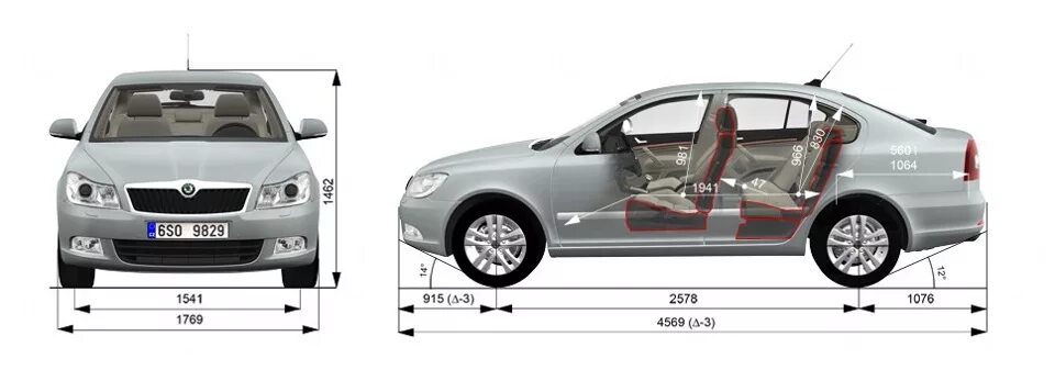 Skoda octavia габаритные размеры. Skoda Octavia a5 FL габариты. Skoda Octavia a5 ширина.