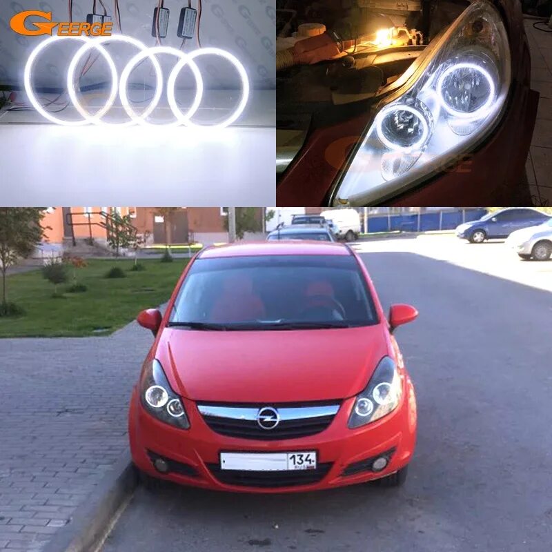 Фары opel corsa d. Opel Corsa 2008 фары. Фара Опель Корса д 2007. Ангельские глазки на Опель Корса. Опель Корса 2008 фара.