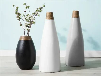 The vase is on the table