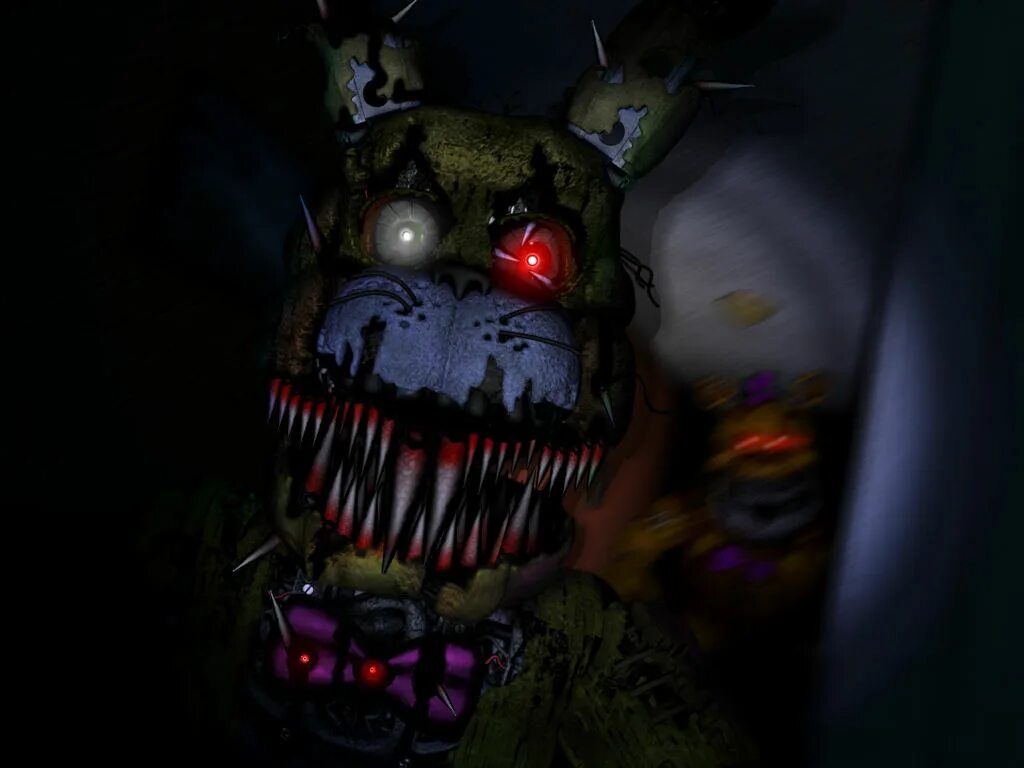 АНИМАТРОНИКИ кошмарный СПРИНГТРАП. FNAF кошмарный СПРИНГТРАП. Кошмарный СПРИНГТРАП ФНАФ 4.