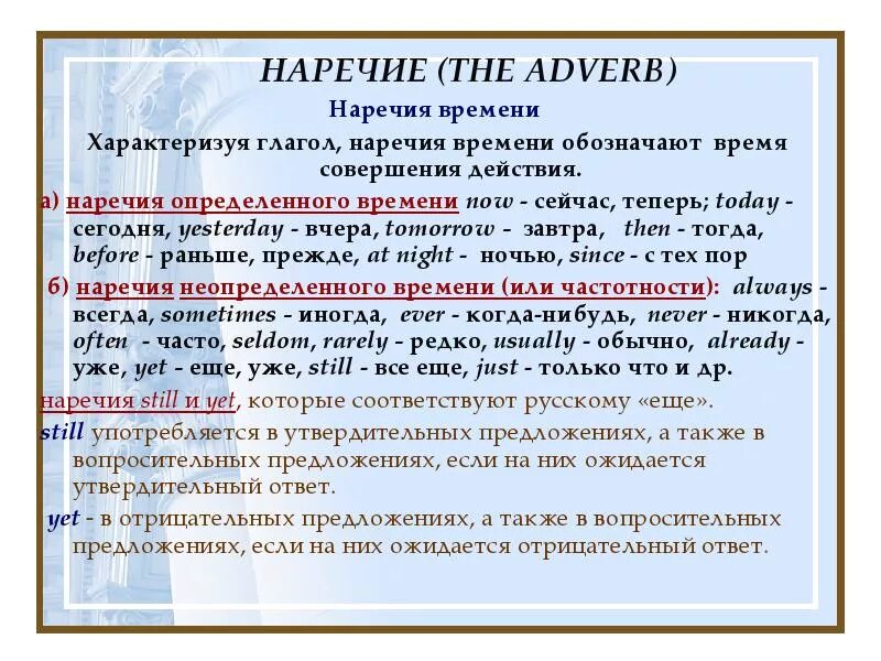 Подберите наречие времени. Наречие времени. Наречие времени примеры. Временные наречия в русском. Наречия обозначающие время действия.