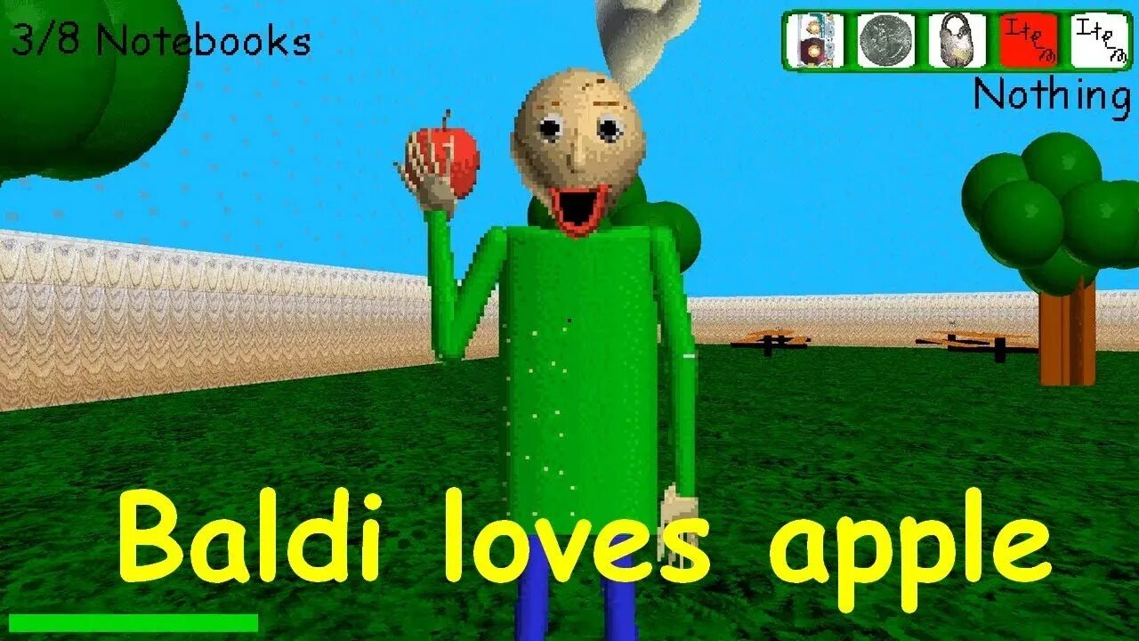 Baldi Loves Apples. Baldi Basics Apple. БАЛДИ Basics яблоко. БАЛДИ С яблоком. Baldi basics public demo