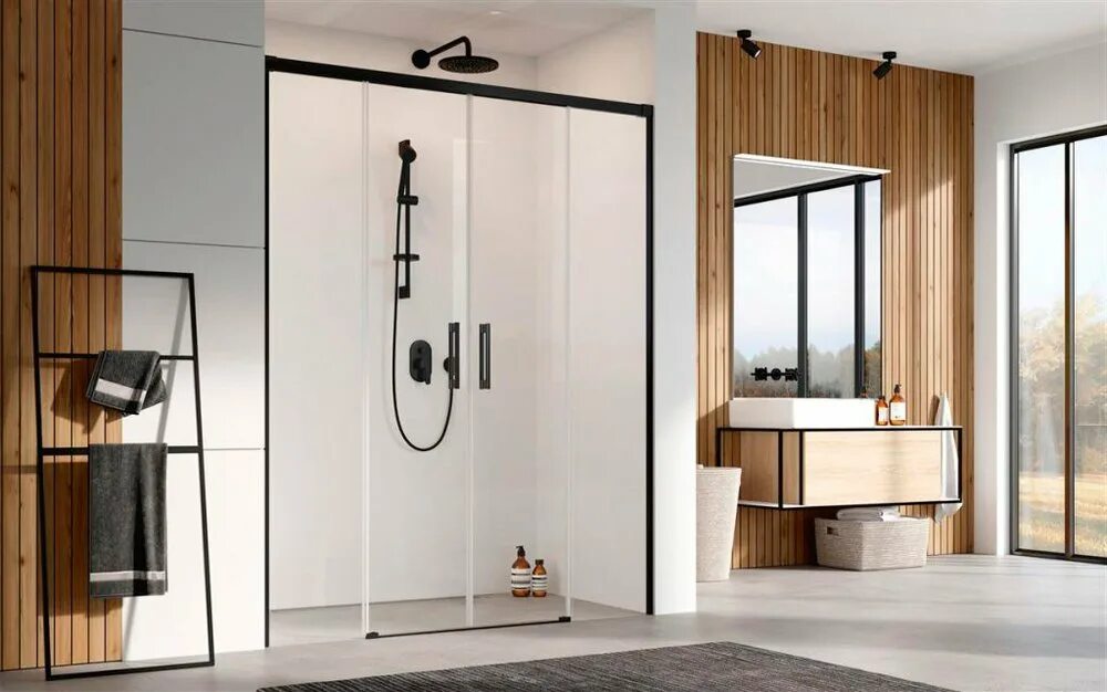 Дверь в душевую нишу 170. Radaway idea black. radaway idea dwd. radaway dwd дверь black. душевая дверь radaway idea black kdj 120 см, стекло прозрачное 6мм, профиль черный.