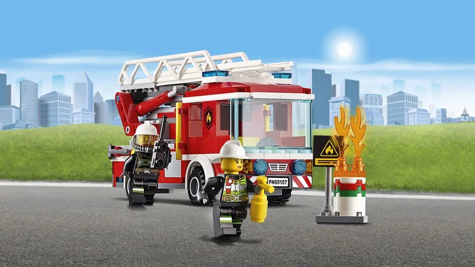 Сити пожарная. LEGO пожарная машина 60107. LEGO City 60107. Лего Сити 60107. Конструктор Bela (lari) Cities 10828 пожарный автомобиль с лестницей.