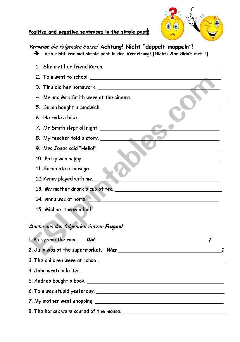 Past simple positive sentences Worksheet. Present simple negative Worksheets. Future simple : positive , negative , question. Negative sentences exercise.