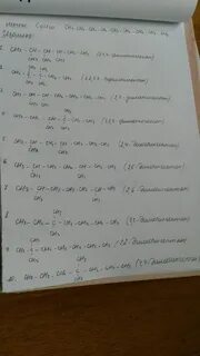 Изомеры нонана с названиями