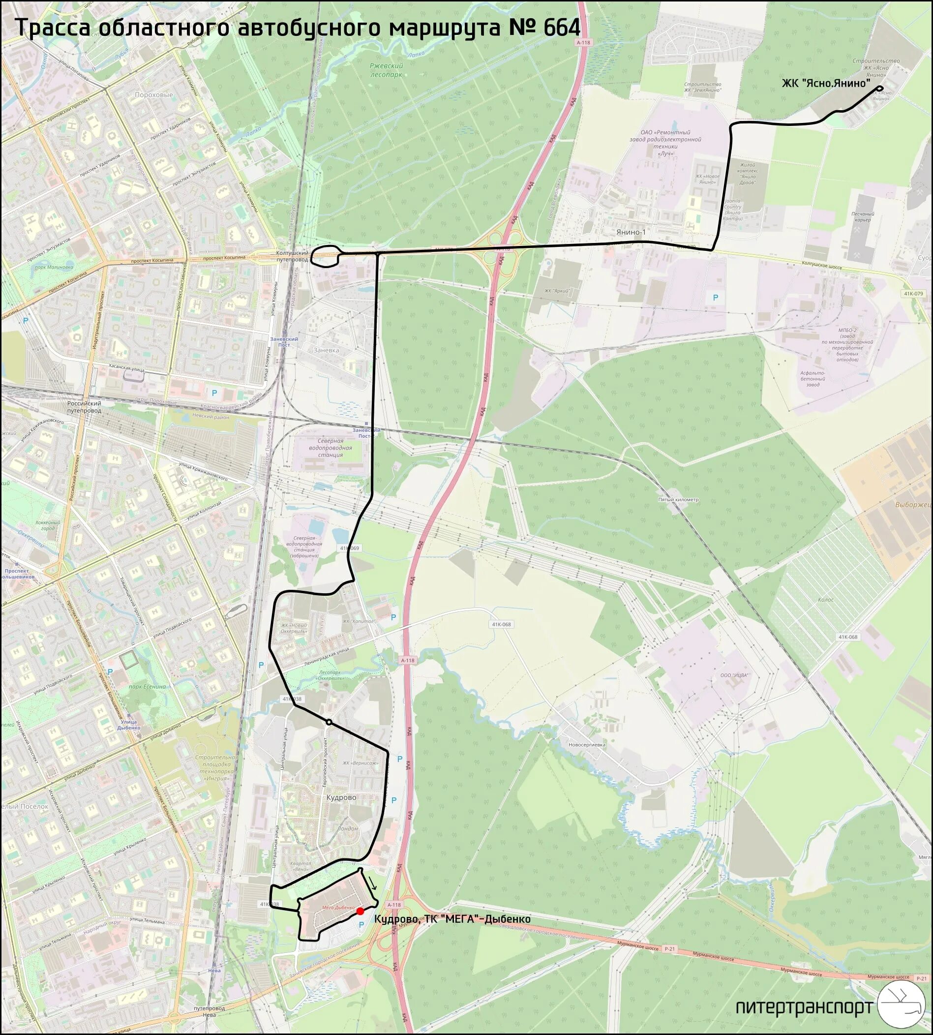 Расписание маршруток мега всеволожск. Маршрут автобуса 618 Кудрово-Всеволожск. Маршрут автобуса 664 Кудрово. 664 Автобус Янино Кудрово. Расписание автобуса 664.