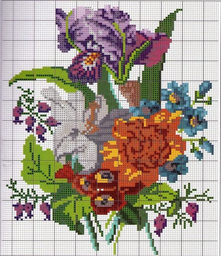 Вышивка крестиком корзина с цветами. Вышивка крестом букет из роз и лилий круглый. Букет схема вышивки крестом. Вышивка букет. Вышивка крестом цветы.