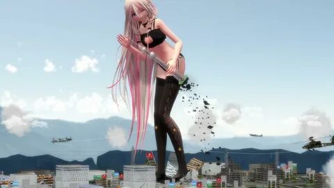 Giantess woman animation