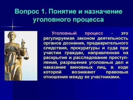 Государственные органы осуществляющие уголовное судопроизводство полномочия