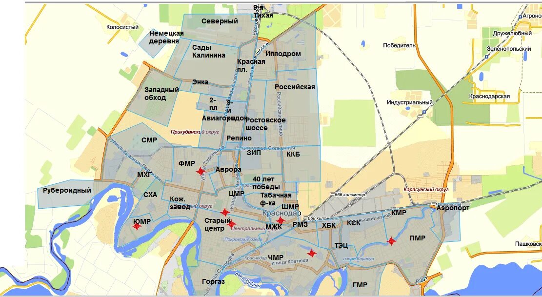 Прикубанский округ города Краснодара. Границы микрорайонов Краснодара. Районы Краснодара на карте. Краснодар карта города Краснодар карта города.