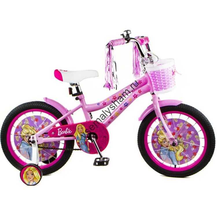 Купить велосипед 4 колеса. Велосипед Navigator Barbie. Велосипед Барби вн16143. Велосипед Барби 16 дюймов. Велосипед 16" Barbie st16103-a.