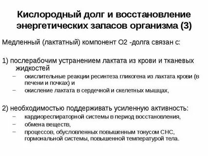 Величина кислородного долга