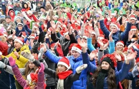 Новогодние флешмобы современные для детей