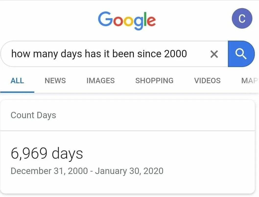 HSN since 2000. Have been since. Many Days. January has Days.