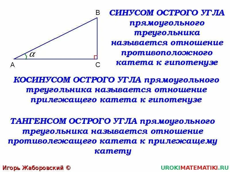 Что называют синусом угла прямоугольного треугольника. Тангенс острого угла прямоугольного треугольника это отношение. Тангенс острого угла прямоугольного треугольника равен отношению. Тангенс угла в прямоугольном треугольнике. Синус косинус и тангенс острого угла прямоугольного треугольника.