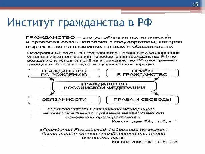 Основные принципы института российского гражданства. Правовые институты гражданства РФ. Институт гражданства РФ. Институт гражданства в российской федерации