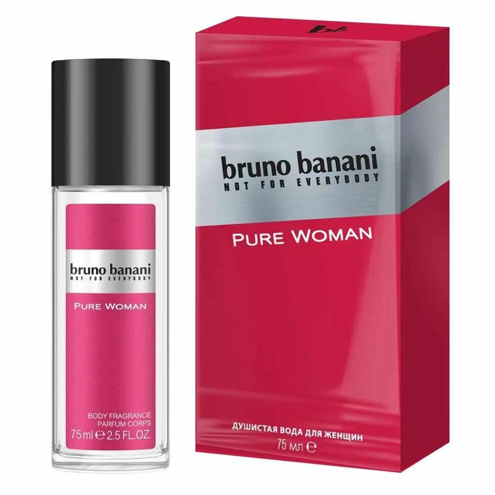 Bruno banani вода. Bruno Banani Pure woman 75ml. Туалетная вода Bruno Banani Pure woman. Туалетная вода для женщин «Bruno Banani Pure woman».