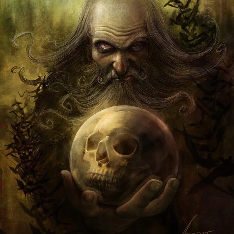 некромант неясыть фесс. колдун славянская мифология. старик колдун. мистические колдуны. шаман арт.