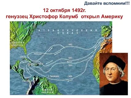 Значение географических открытий христофора колумба