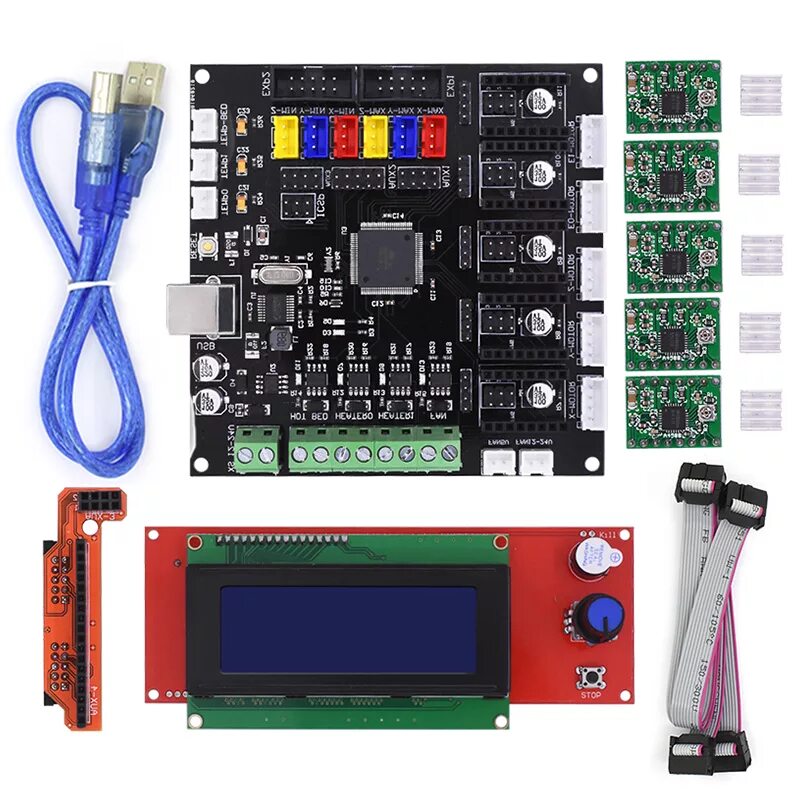 Bigtreetech. Плата bigtreetech kfb2.0. melzi hybrid a4988. плата reprap. ecp00208 контроллер.