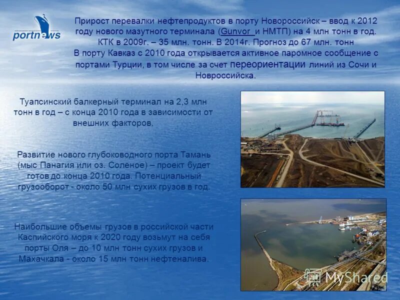 Особенности портов россии