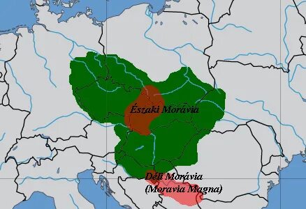 Великая моравия на карте