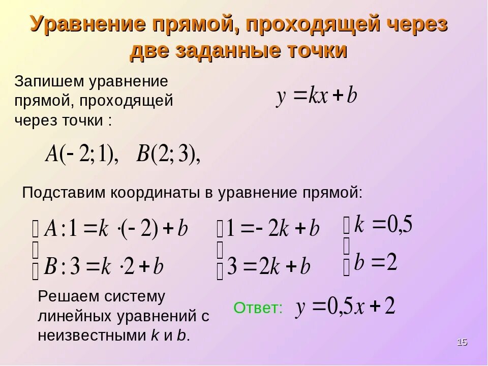Задание прямой двумя точками. Уравнение прямой проходящей через 2 точки. формула уравнения прямой проходящей через две точки. формула уравнения прямой проходящей через точку. как построить уравнение прямой проходящей через 2 точки.