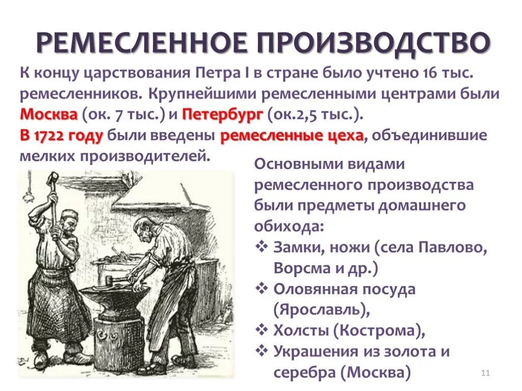 Сколько специальностей было освоено петром. Ремесленные цеха это при Петре 1. Ремесленники 16 века. Ремесленники 18 века в России. Центры ремесленного производства.