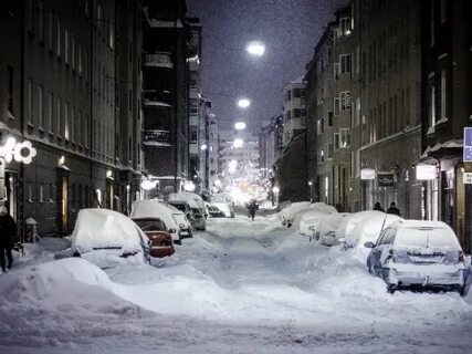 Фото заснеженной улицы
