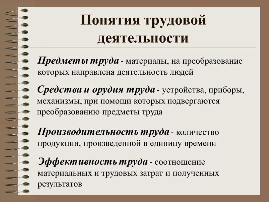 Деятельность человека делится на. Понятие трудовой деятельности. Основные понятия трудовой деятельности. Трудовая деятельность. Термины трудовой деятельности.