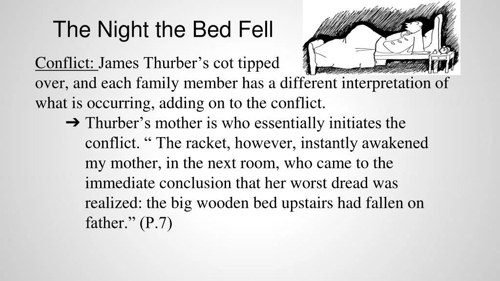 The Night Bed fell by James Thurber. James Thurber my Dog Strange Behavior. Bed falling