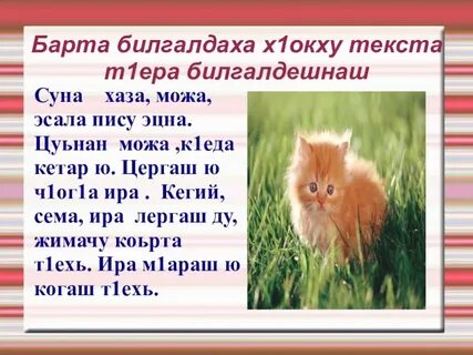 Поурочные планы по чеченскому языку 2 класс