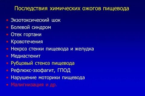 Осложнения ожогов