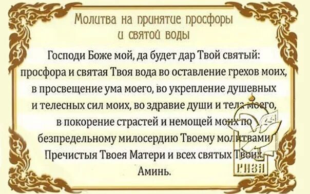 Молитва на принятие просфоры и Святой воды. Молитва просфора и Святая вода. Молитва на принятие просфоры и Святой воды текст. Молитва перед принятием Святой воды.