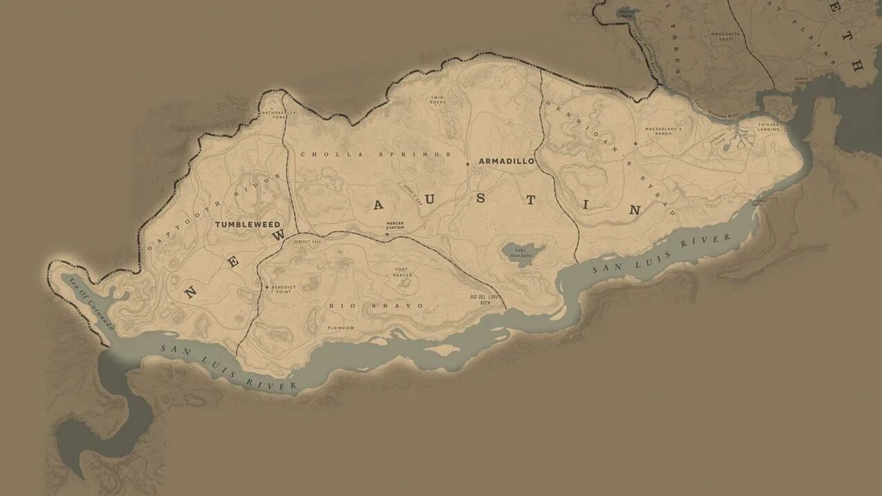 Рдр по окружающей. Карта Red Dead Redemption 2 New Austin. Rdr 2 New Austin Map. Red Dead Redemption 2 карта. Нью Остин rdr 2.