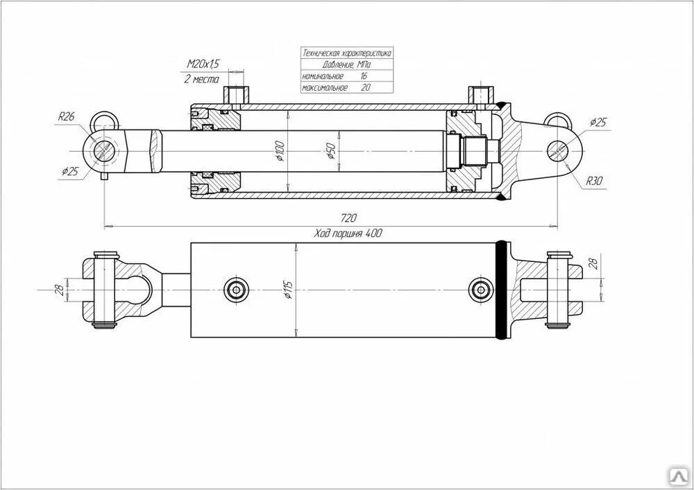 Подъемный цилиндр. Гидроцилиндр МС 100/50х400-3.11 690. Гидроцилиндр с 100/40х400-3.44 715. Гидроцилиндр Гц-100.40.400.715.02u. Гидроцилиндр ц40.25.900.