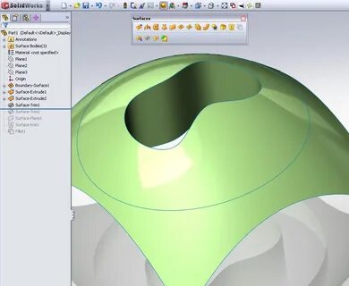 Solidworks поверхности