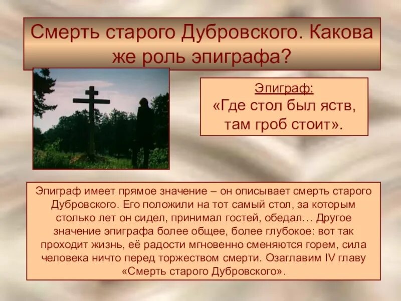 Дубровский судьба. Дубровский презентация. Где стол был яств там гроб стоит. Где стол был яств там гроб стоит эпиграф. А.С.Пушкина Дубровский презентация.