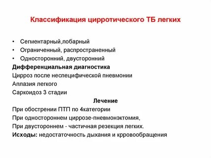 Классификация легких