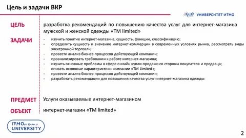 Цели магазина