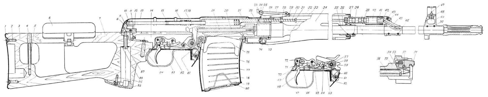 Диаметр ствола СВД чертеж. Снайперская винтовка Драгунова чертеж. Снайперская винтовка СВД чертеж. СВД винтовка чертеж.