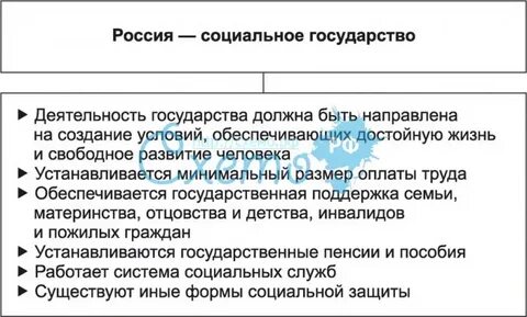 Отличие социального государства от других государств