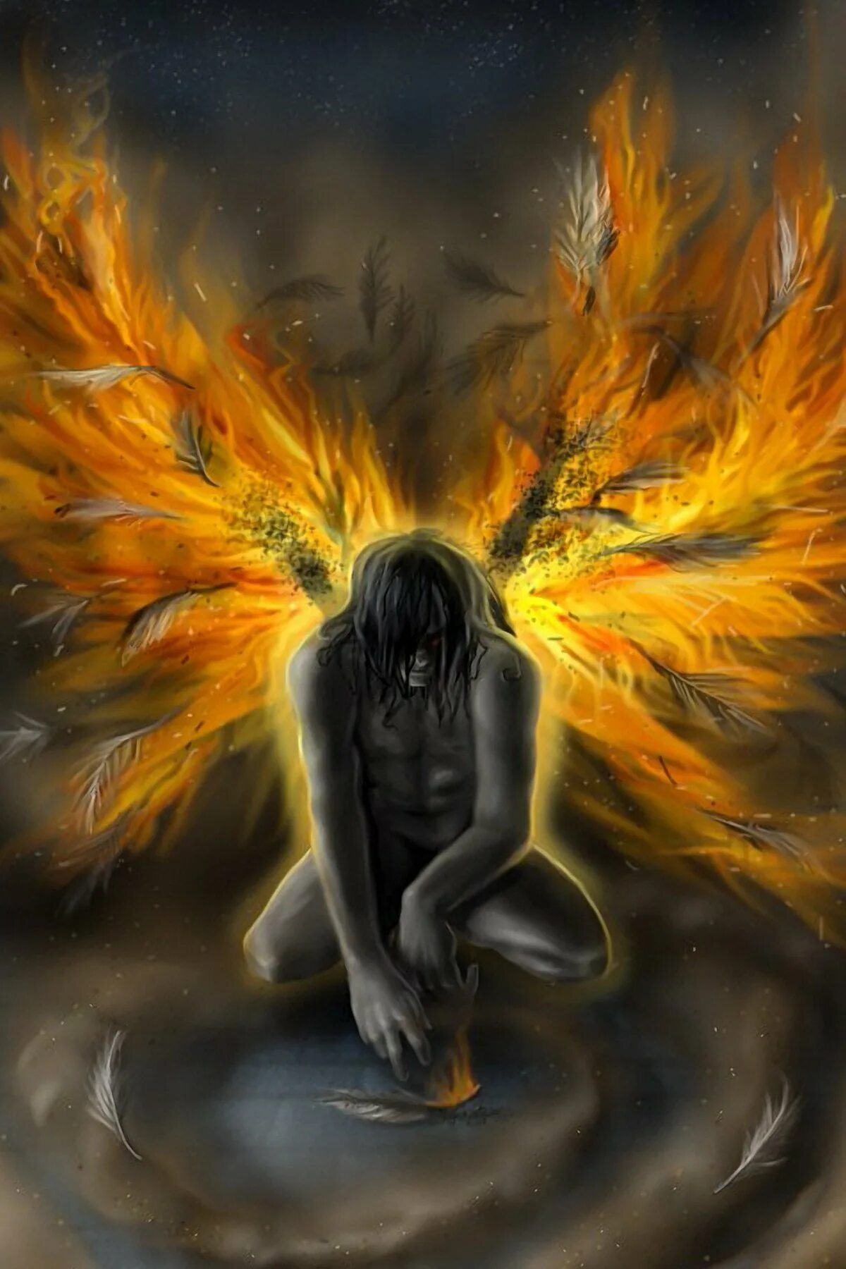 Падший ангел Феникс. Ангел с опаленными крыльями. Ангел с обгоревшими крыльями. Ангел мужчина с опаленными крыльями. Сгорающие крылья