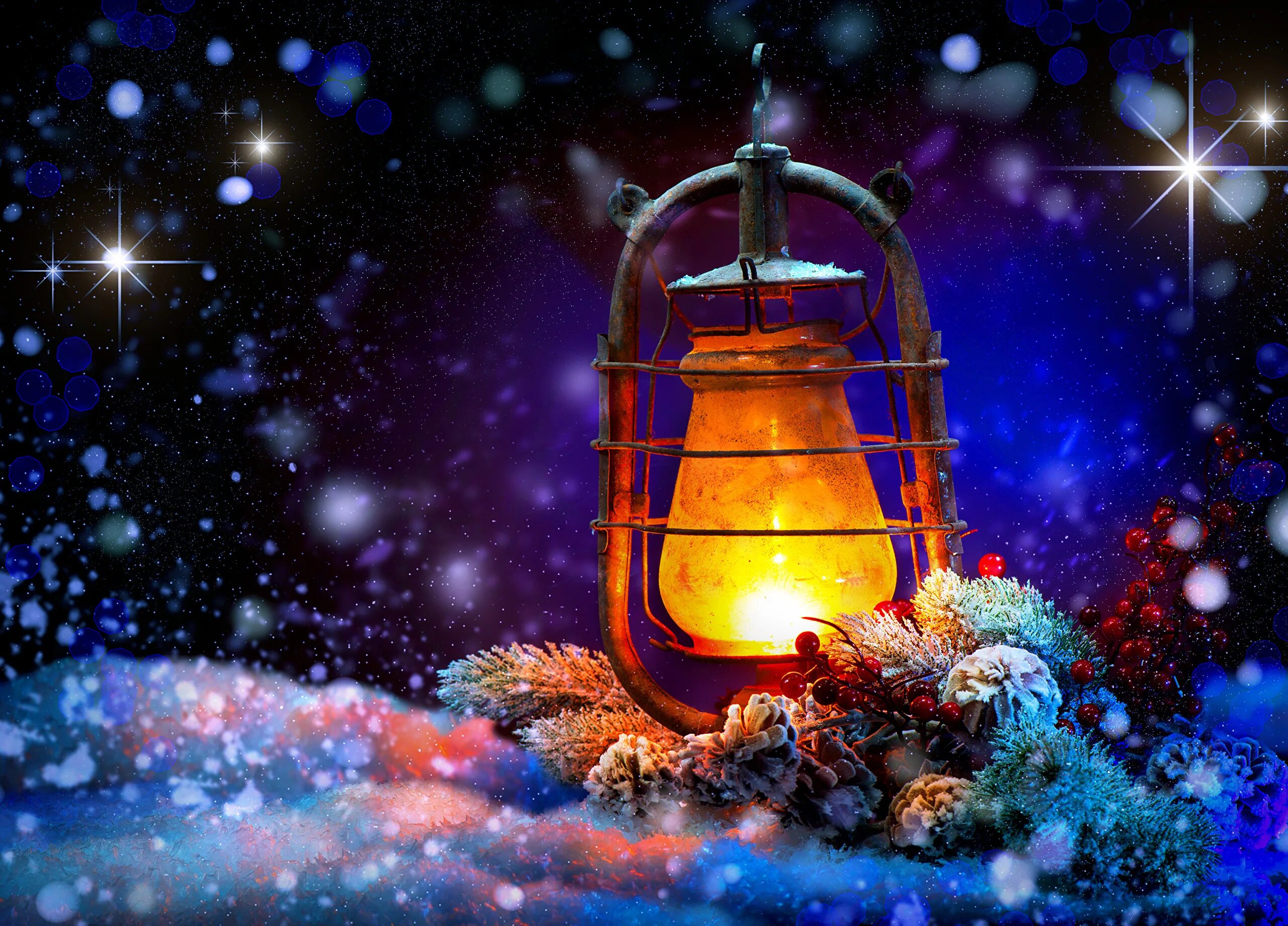 Ночь рождеством картинки. Фонарик новогодний. Рождественский фонарь. Новый год волшебство. Волшебства в рождественскую ночь.