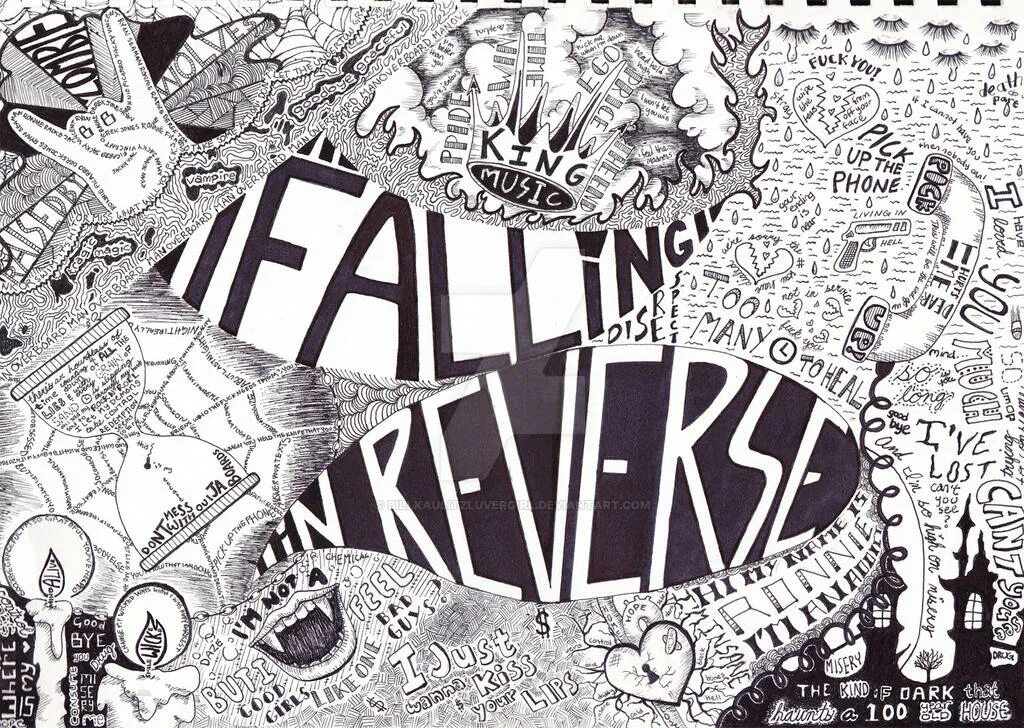 Reverse fans. Falling in Reverse рисунок. Группа Falling in Reverse постеры. Falling in Reverse обложка альбома. Falling in Reverse плакат 2023.