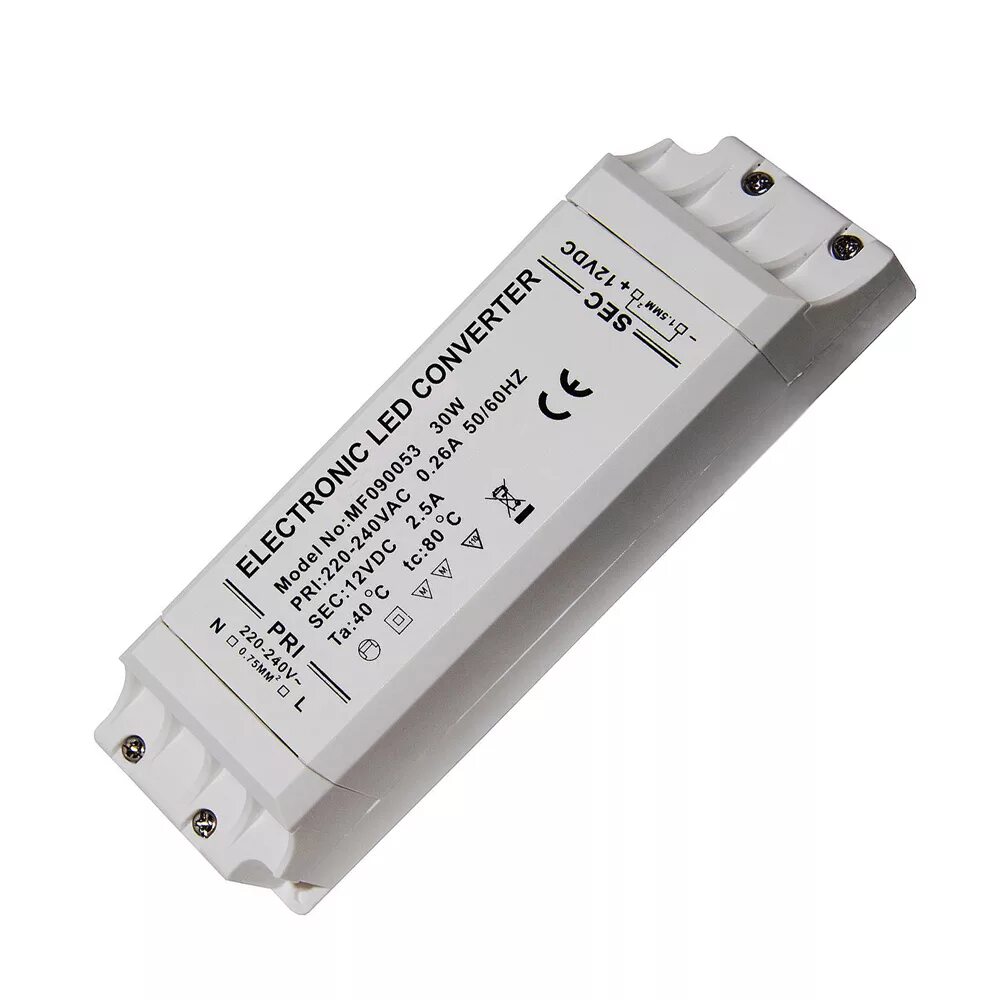 Драйвер трансформатор. АС 110-120v ~50-60hz 230w. TL-150w. Let-s 30w-12v драйвер . Led. Elektronischer led Konverter model DS-dz240ac1200cy-ip44 Linhai Electric co Ltd для гирлянды.