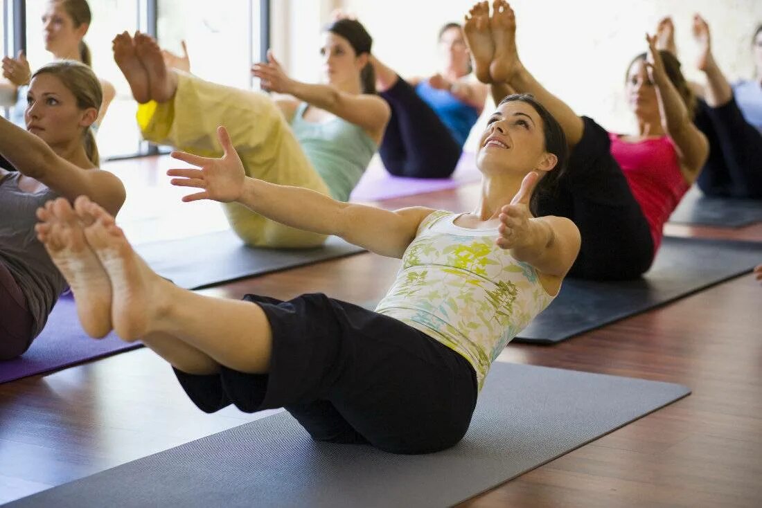 I busy i my yoga class
