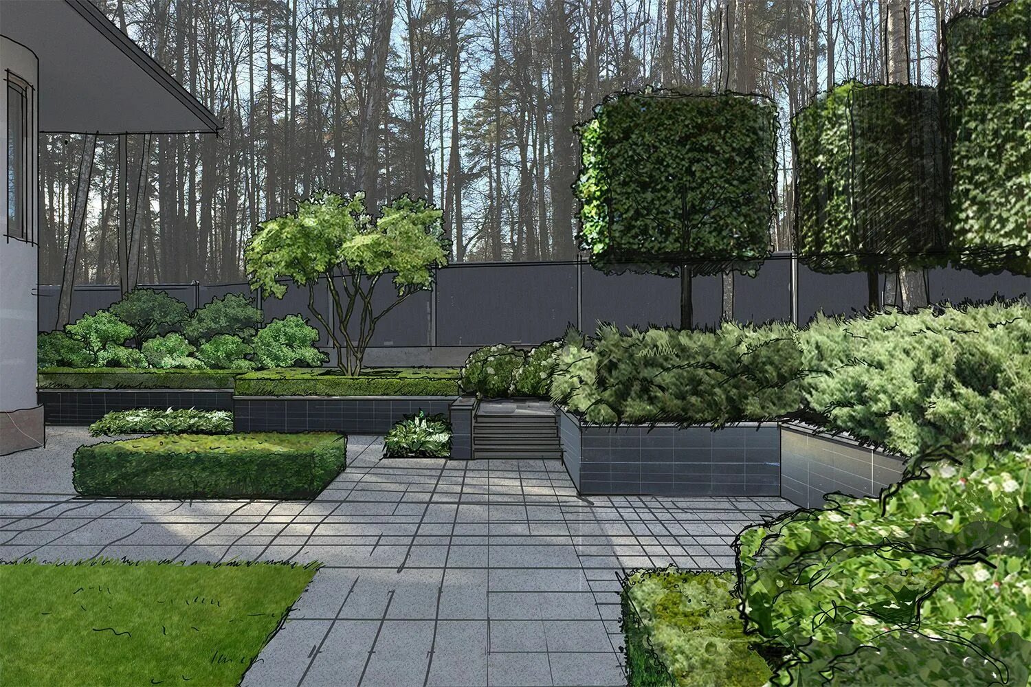 Illustration for a lovely design by Ann-Marie Powell Gardens Powell gardens, Lan